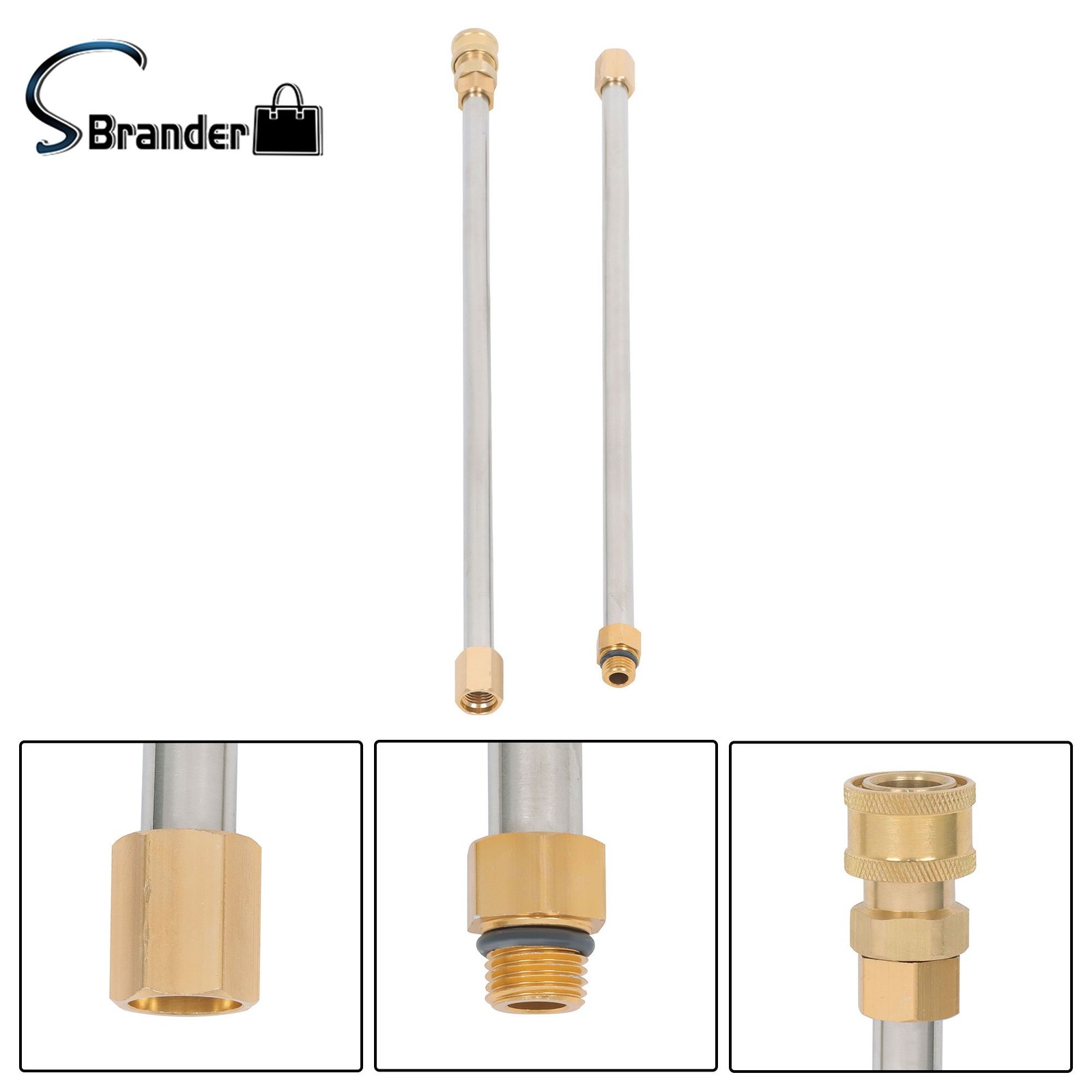 97 Inch Pressure Washer Extension Wand Replaceable Stainless Steel Power Washer