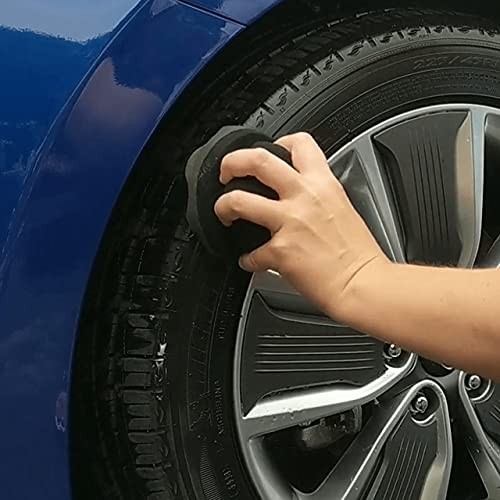 IPELY 2 Pack Large Tire Shine Applicator Pad, Durable and Reusable Hex-Grip T…