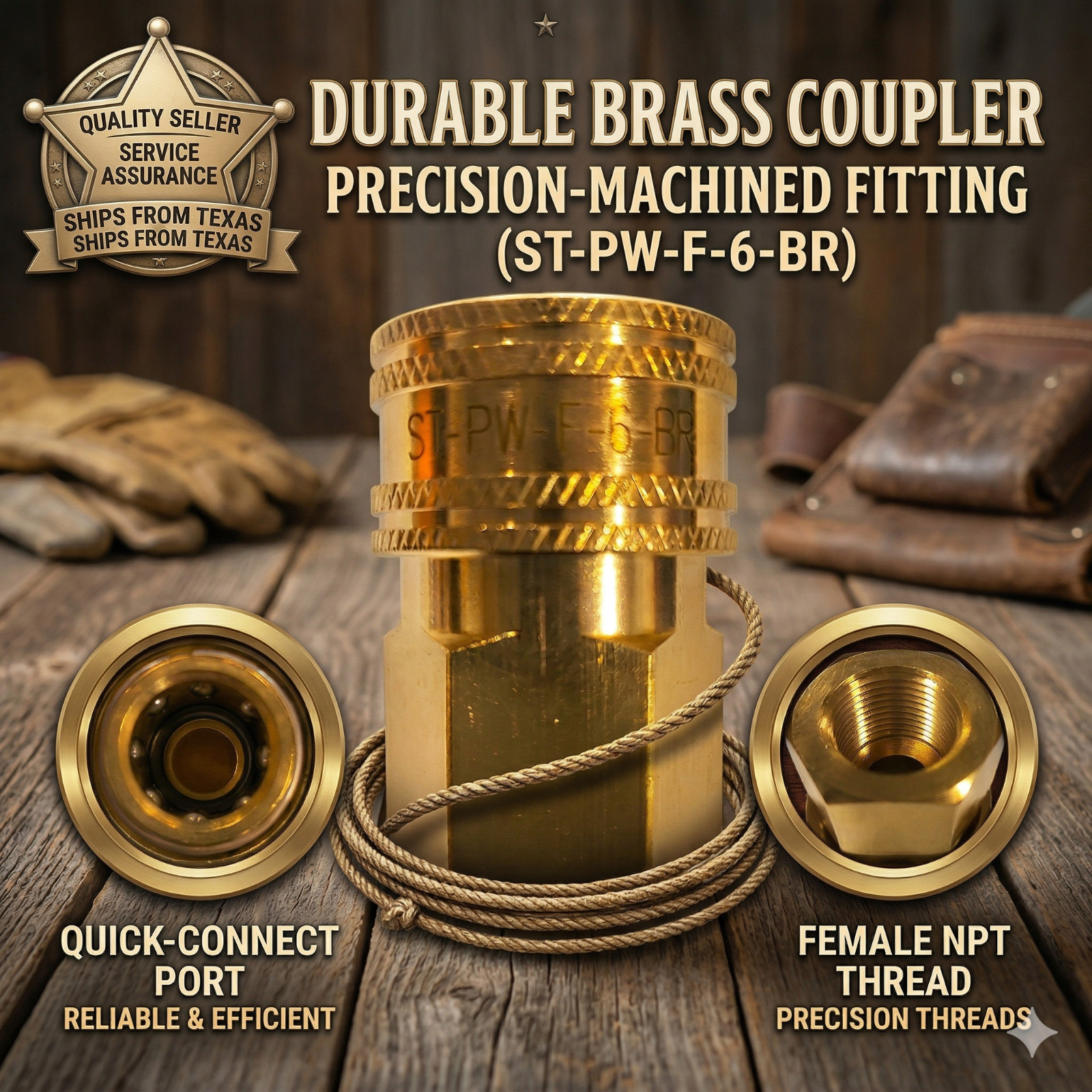 5 Pack 3/8″ Female Brass Pressure Washer Quick Connects 5000 PSI