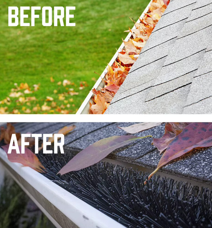 1pc Gutter Brush Leaf Guard Roof Drain Filter Cleaner 1M – Home Garden – NEW