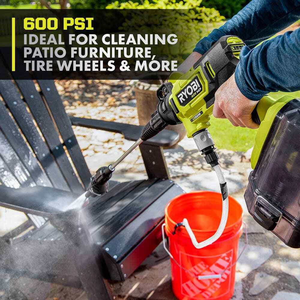 RYOBI 40V HP Brushless 600 PSI 0.7 GPM Cold Water Power Cleaner (Tool-Only)