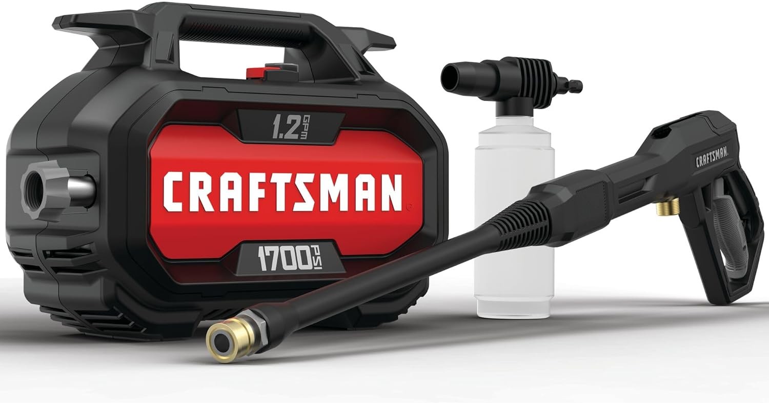 Electric Pressure Washer, Cold Water, Lightweight Corded Power Washer for Cars