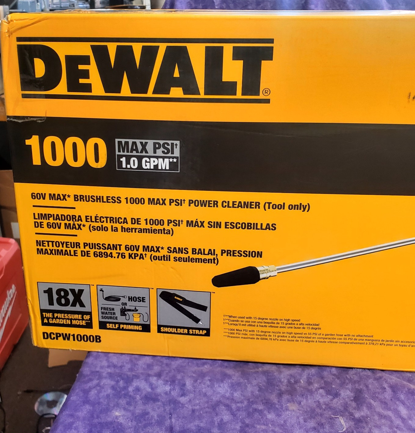 💥NEW SEALED💥DEWALT DCPW1000B 60V FLEXVOLT 1000 PSI CORDLESS PRESSURE WASHER