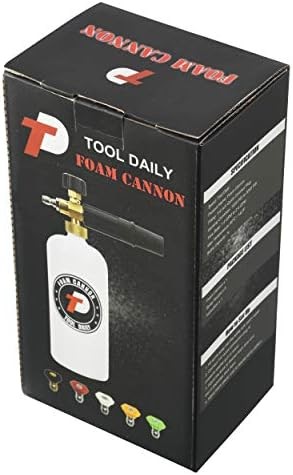 Tool Daily Foam Cannon with 1/4 Inch Quick Connector, 1 Liter, 5 Pressure Washer