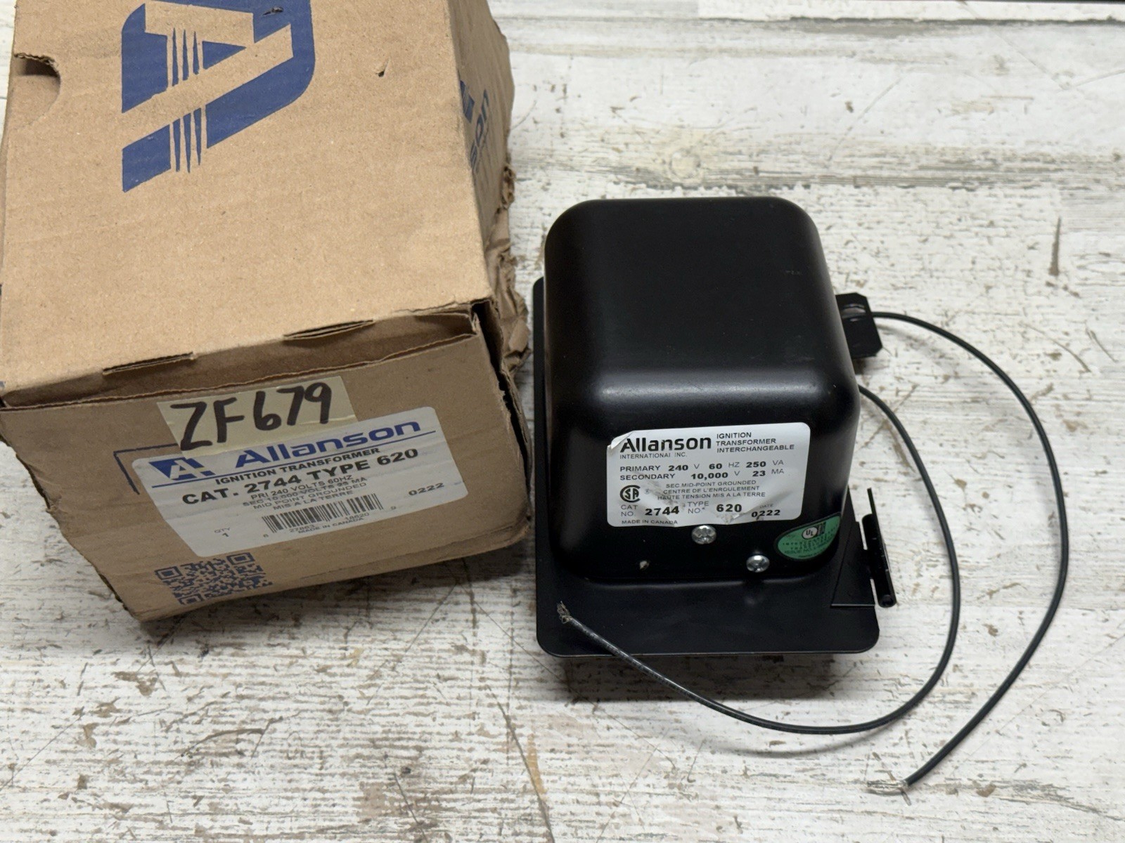 Allanson Burner Transformer 2744-620, Wayne 23103/E, EH-EH, 230V