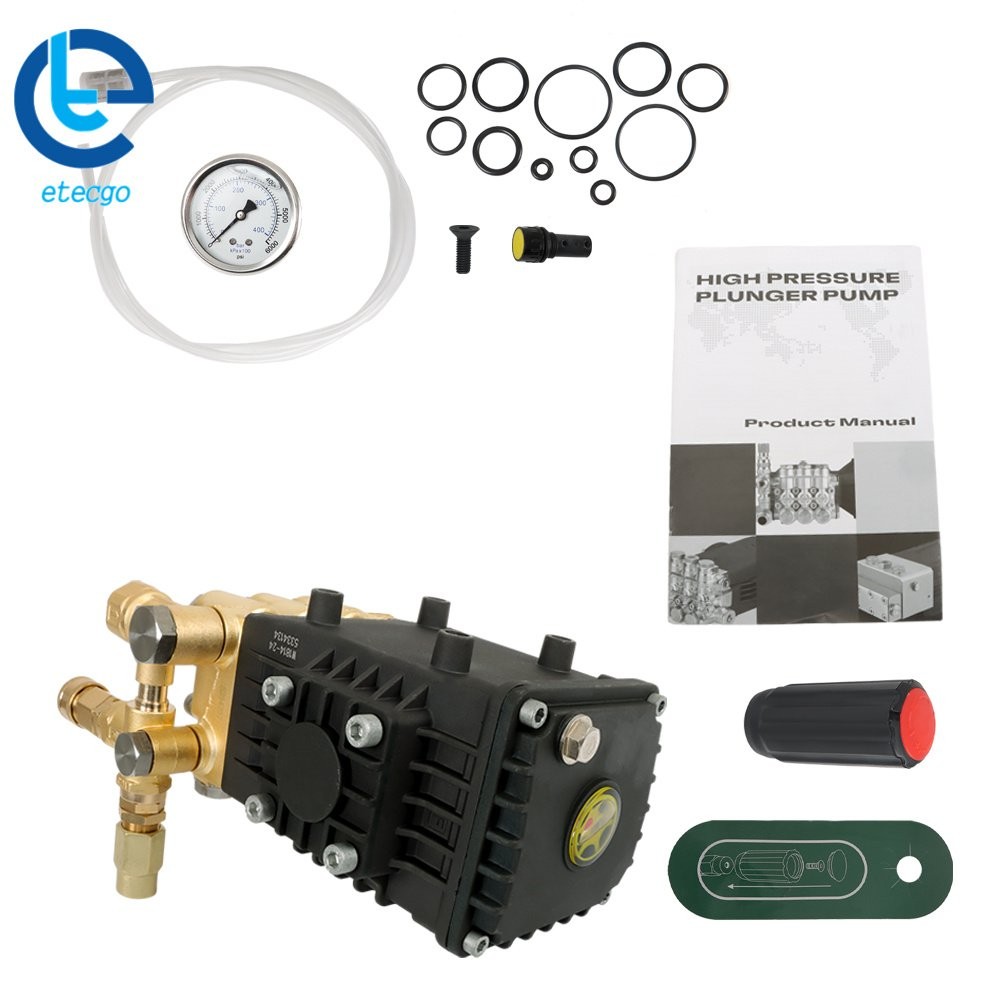 Pressure Power Washer Pump 3600 PSI 4.9 GPM 24 mm Solid Shaft Belt Drive