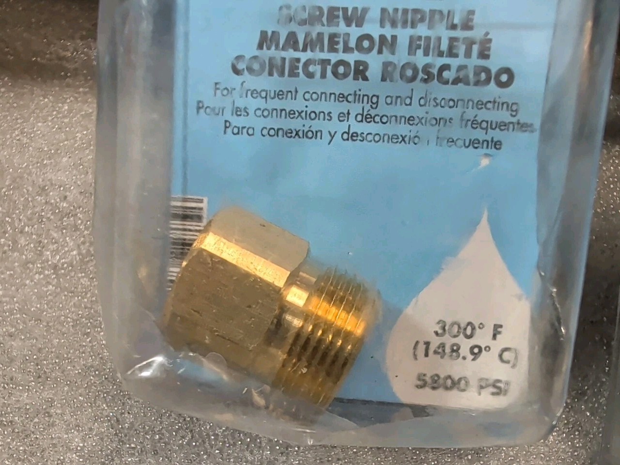 Lot Of 3 Forney 75116 Pressure Washer FNPT Screw Nipple, M22M to 3/8″ FNPT