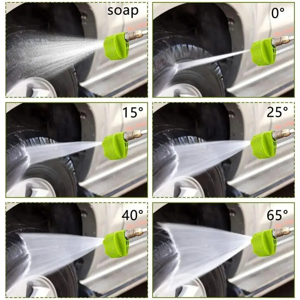 1Pc High Pressure Washer Nozzle Tips 6-in-1 Adjustable for Power Washer 1/4 Inch