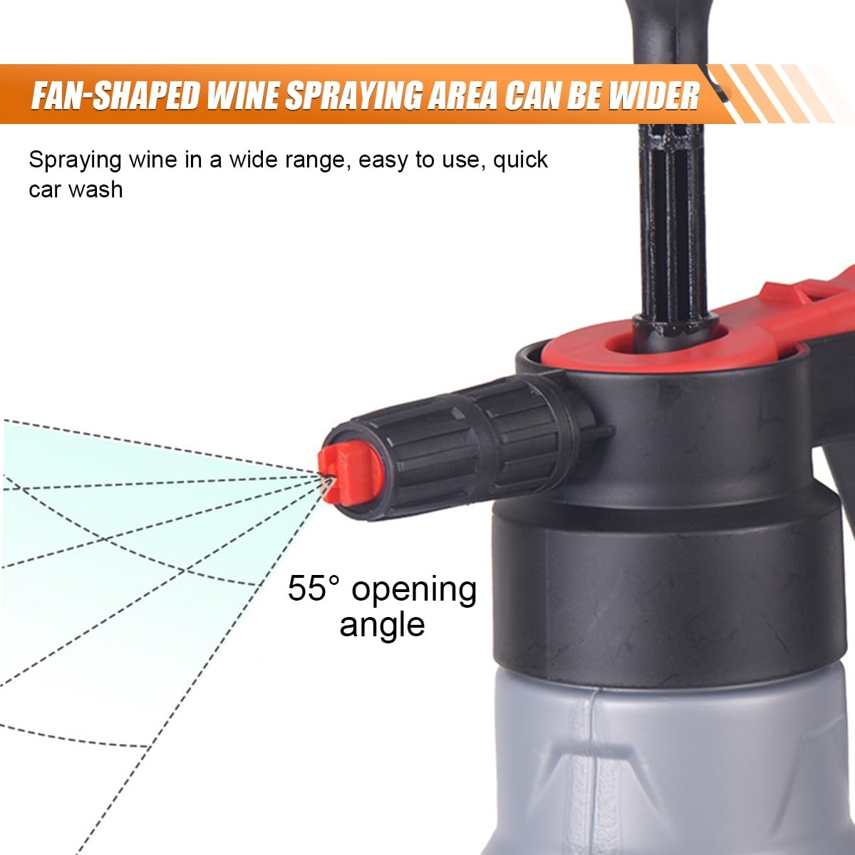 2L Car Wash Pump Foam Sprayer, 0.5 Gallon Hand Pump Sprayer, Car Wash Foam Gu…