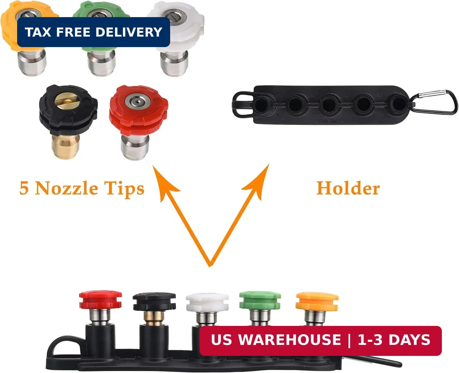 FIXFANS Pressure Washer Gun Kit, 5000PSI Power Washer Handle Gun with Replacemen
