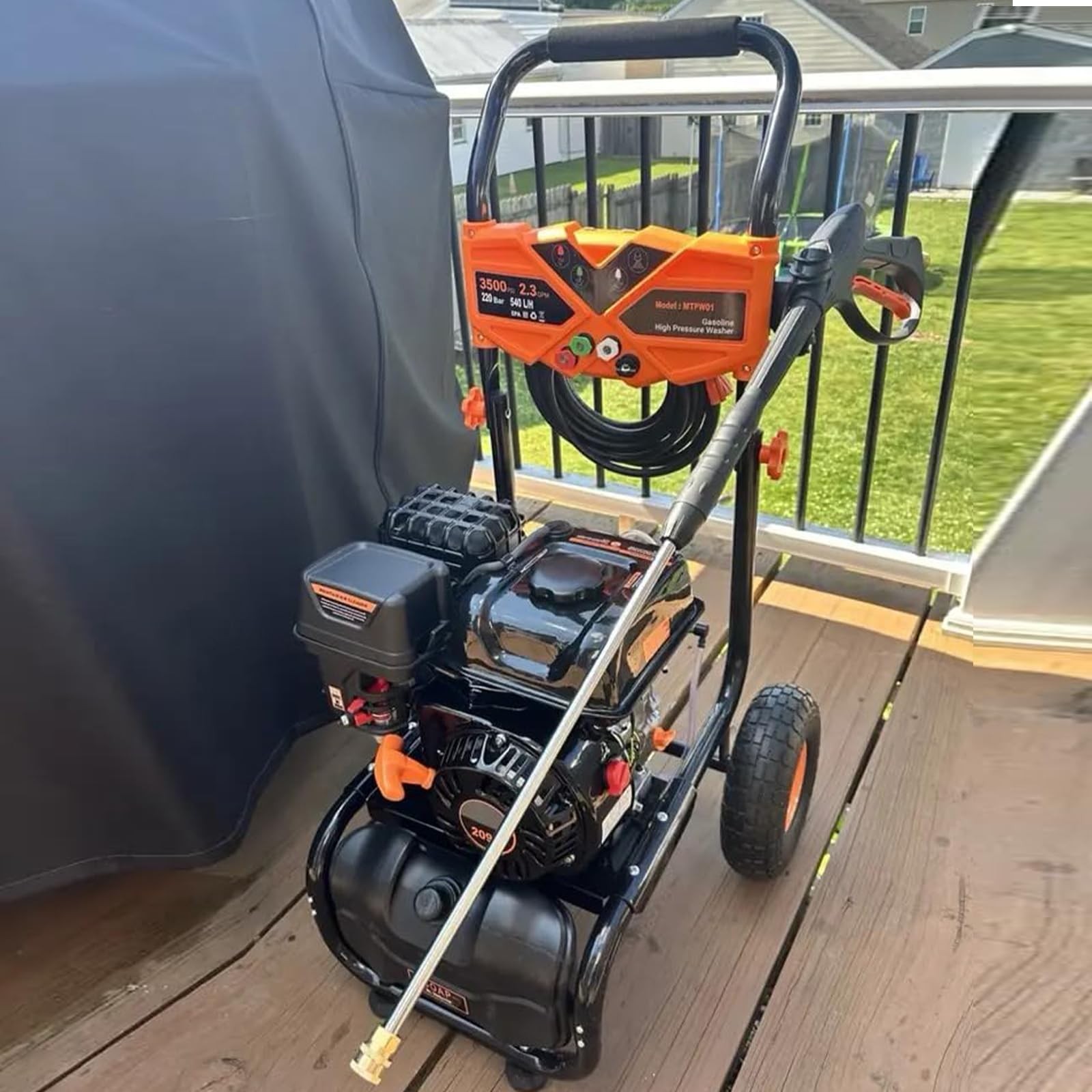 Gas Powered Washer 3500 PSI 2.3 GPM 209cc 4 Quick Nozzles Gas Pressure Washer