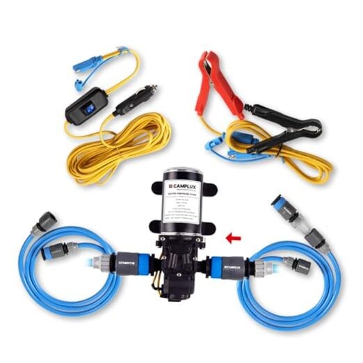 CAMPLUX 12V 1.6 GPM 65 PSI High Pressure Pump for Caravan RV Water Pump Kit
