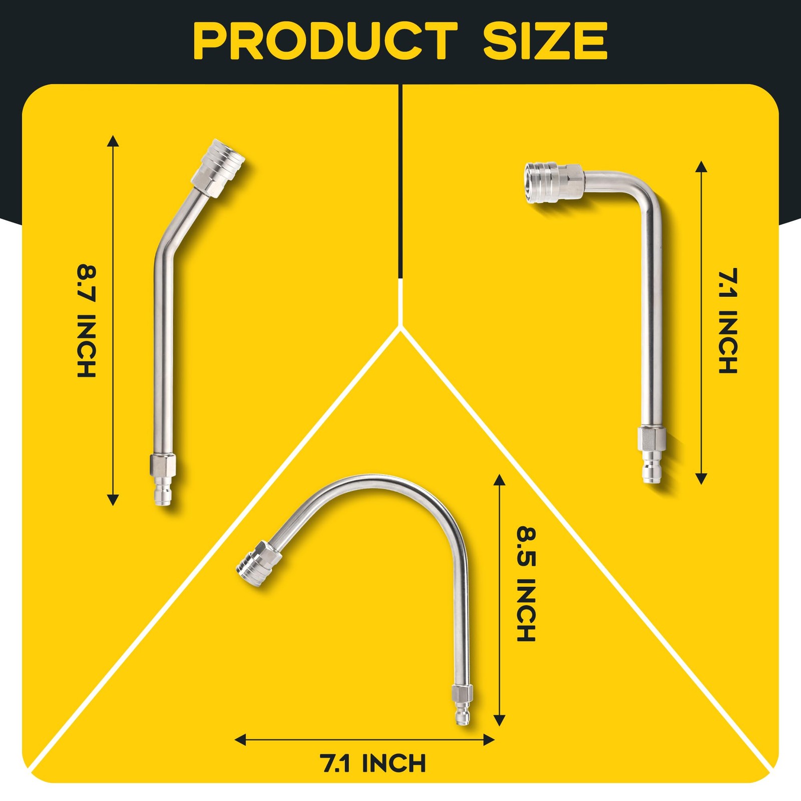 Pressure Washer Extension Wand with Gutter Cleaner Attachment, 30° 90° 120° C…