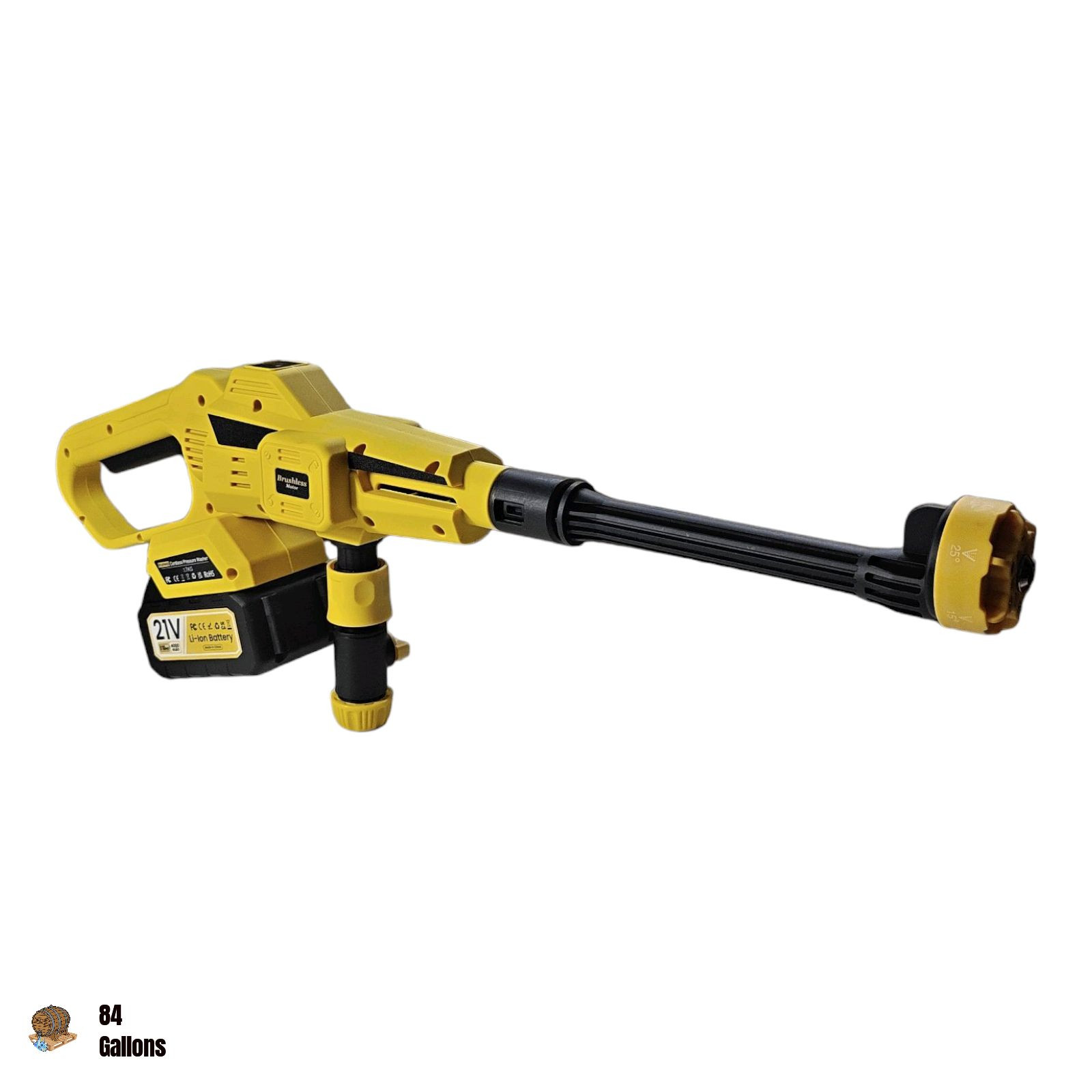 Handheld Cordless Pressure Washer with 2 x 4000mAh Batteries & Max 652 PSI