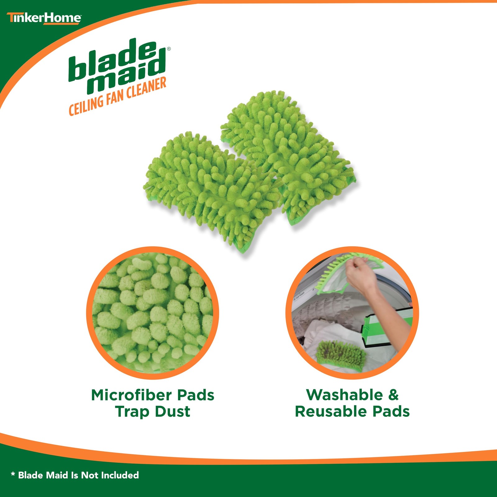 Blade Maid Replacement Microfiber Pads | Pads, Green