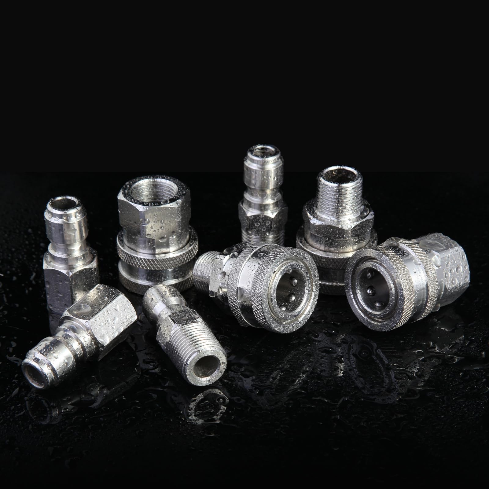 8 PCS Pressure Washer Quick Connect Kit 3/8 Inch Stainless Steel 5000 PSI
