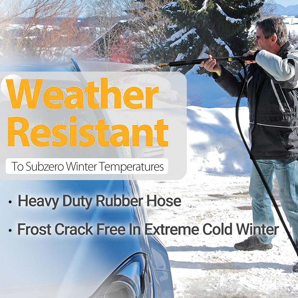 YAMATIC 3/8″ Pressure Washer Hose Kink Resistant Hot Water Max 212°F 4000 PSI