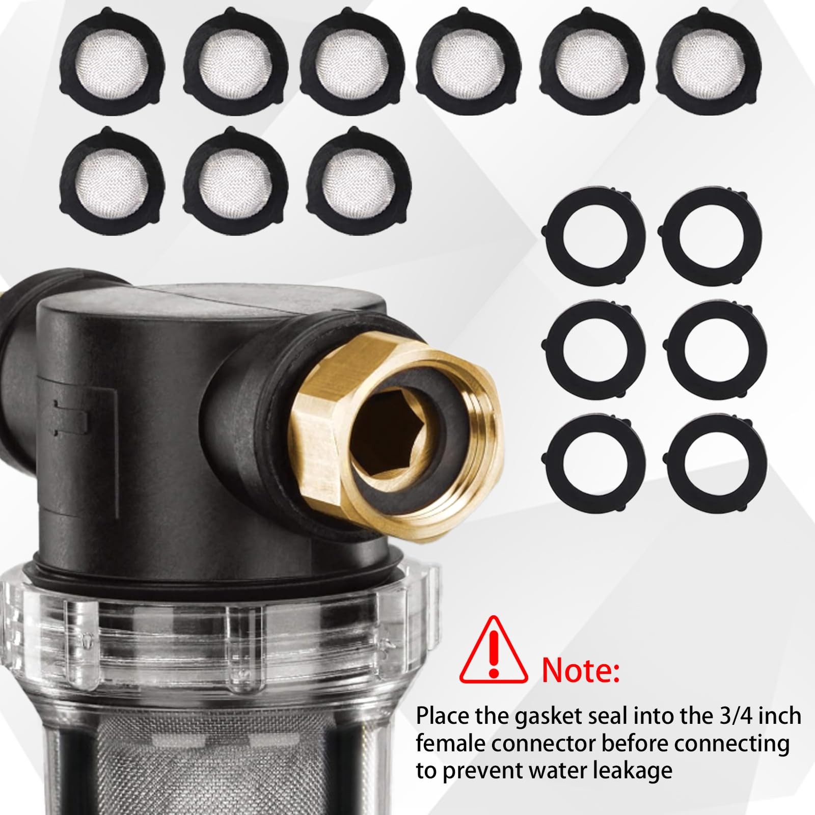 4 Pcs Washing Machine Water Filter with 40 Mesh 100 Mesh Screen Garden Hose P…