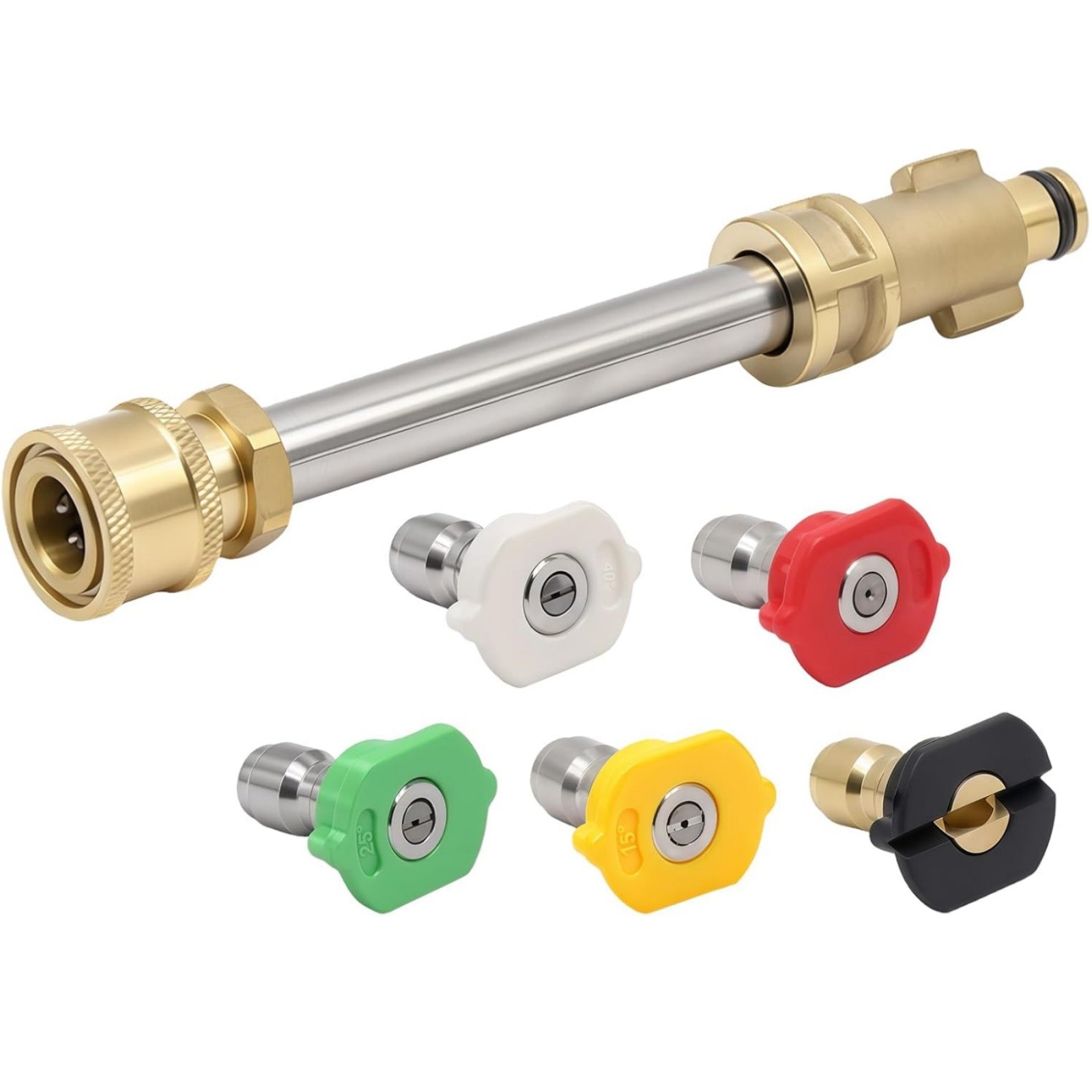 For Ryobi Pressure Washer Quick Connect Adapter Replacement With 5 Color Nozzles