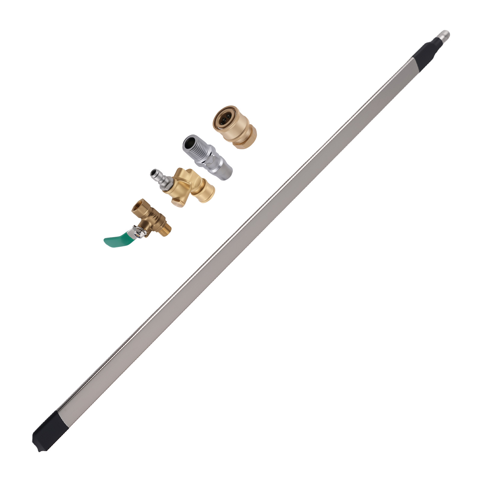 24″ Radiator Cleaning Wand High Pressure Washer Stainless Steel Tool 25° Nozzle