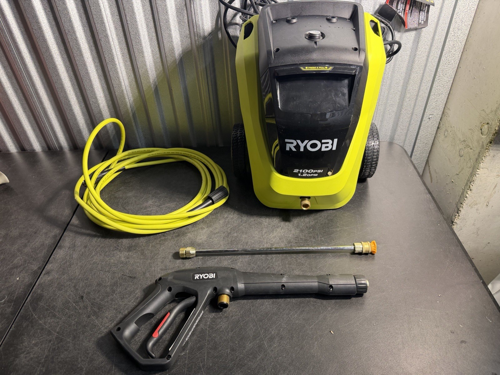RYOBI RY142012 2100 PSI 1.2 GPM Electric Pressure Washer Tested No Foamer