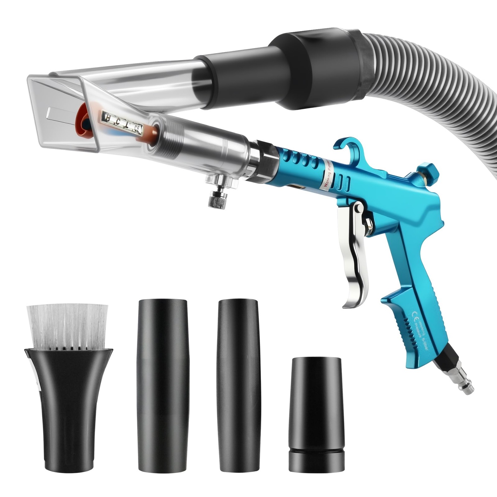 2-in-1 Car Detailing Air Blow Gun & Vacuum with Adjustable Nozzle for Cleaning