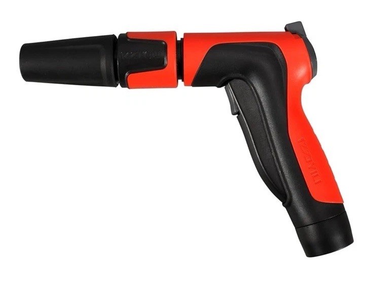 Aqua Joe RED 2-in-1 W/Bristle Brush and Detailer Sponge Attachments, Quick-Conn