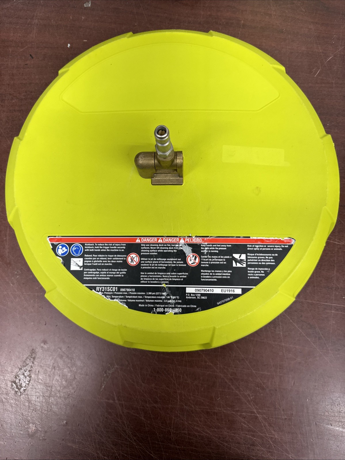 RYOBI 15 in. 3300 PSI Surface Cleaner for Gas Pressure Washer