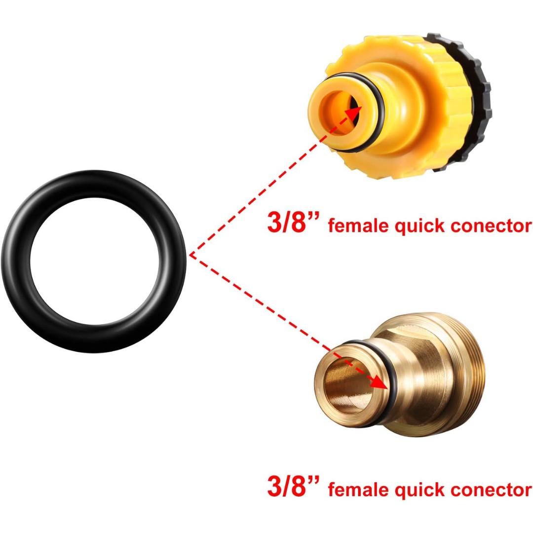 50 Pressure Washer O Rings Hose Ring Kit For 1/4″ 3/8″ M22 Quick Connect Coupler