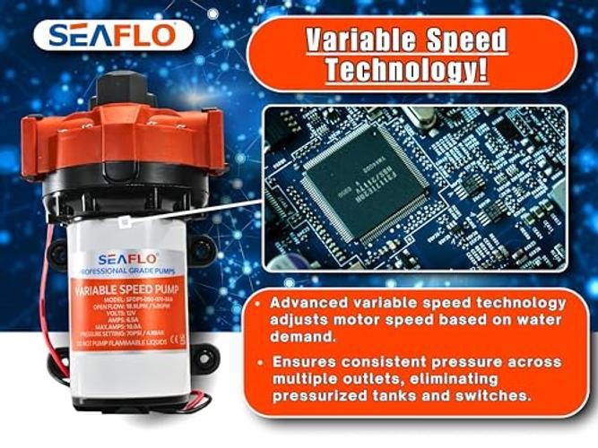56A Series Variable Speed Smart Water Pressure Pump – DC, 5.0 GPM, 70 PSI, 12V