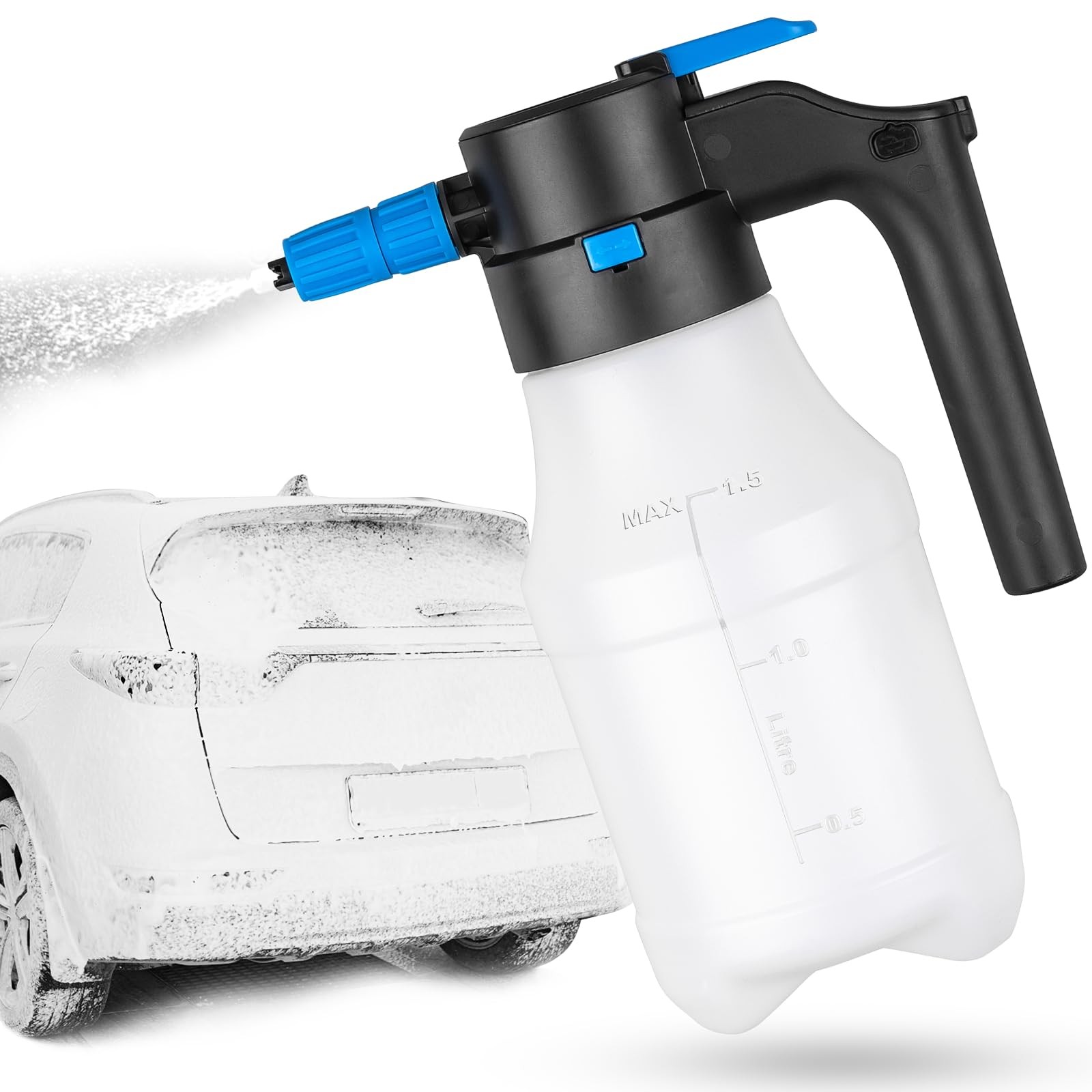 1.5L Electric Car Foam Sprayer, Foam Sprayer for Car Wash with USB Rechargeab…