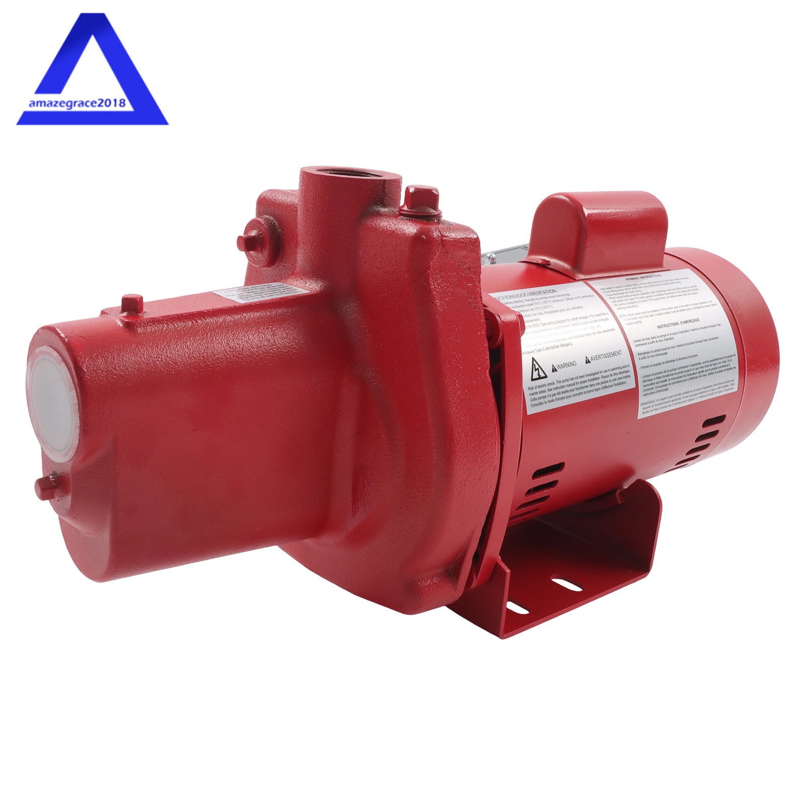 RJS-75-PREM Premium Cast Iron Shallow Well Jet Pump 3/4 HP 16 GPM Red 602207
