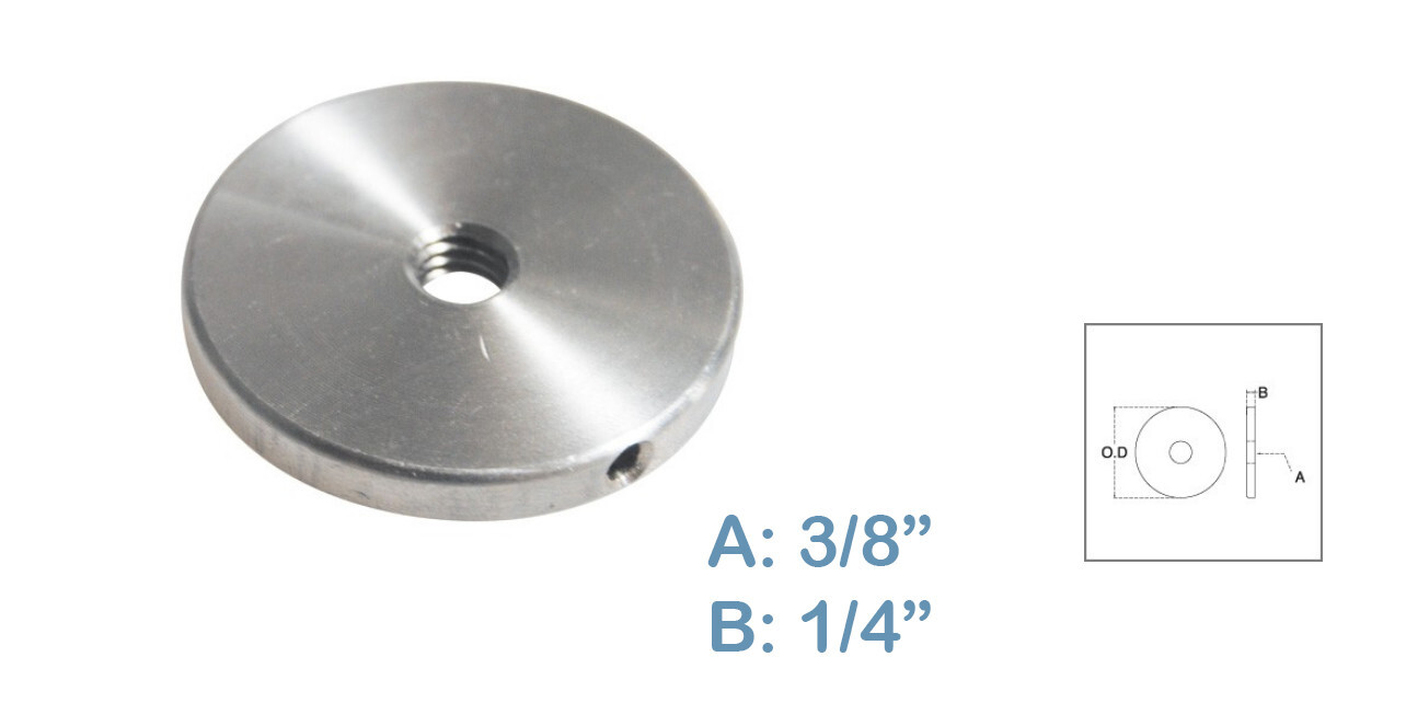 T316 Stainless Steel 3/8″ Flange Washer Supporting Washer 2″ Diameter Marine