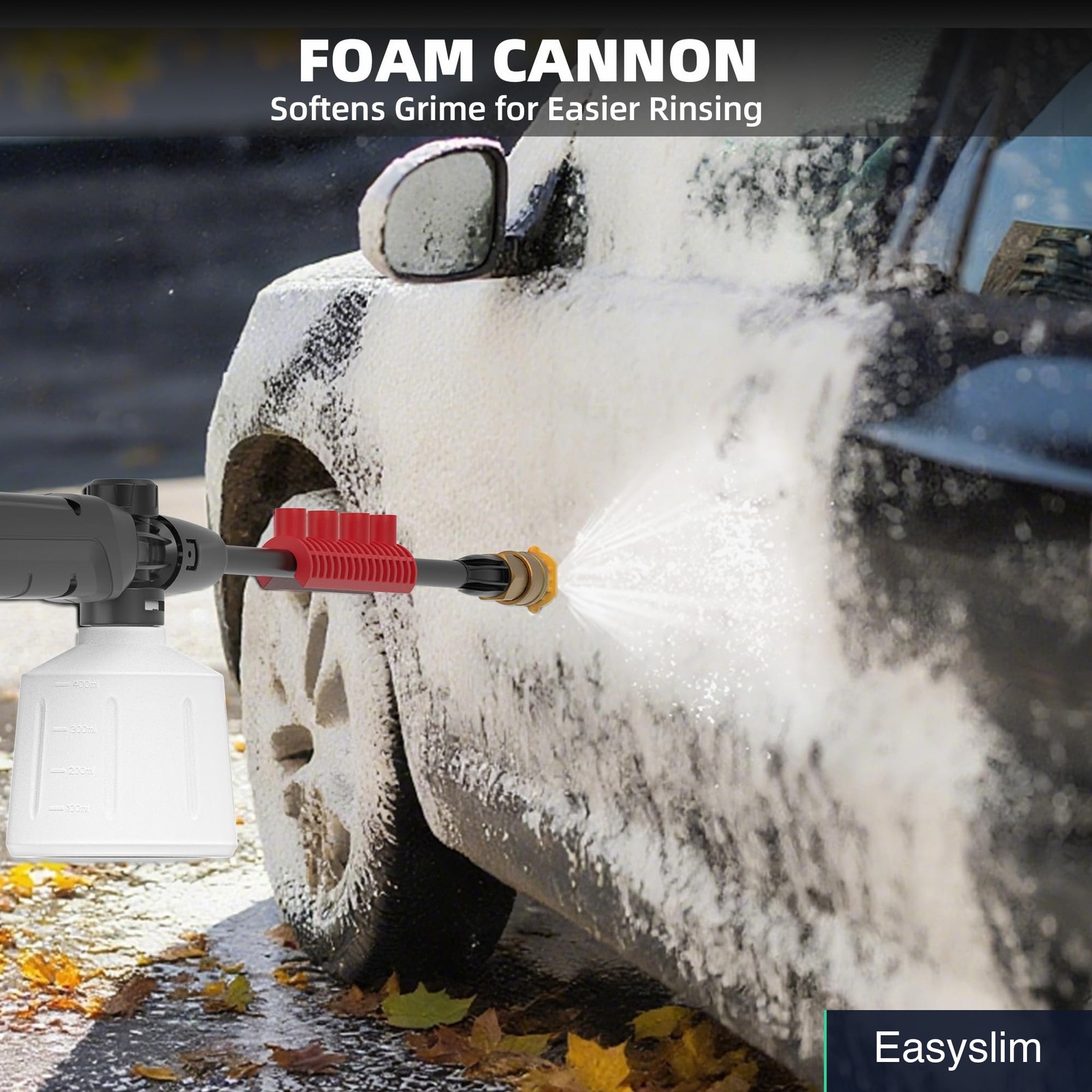 Electric Pressure Washer 2.5 GPM Foam Cannon 4 Nozzles 20FT Hose