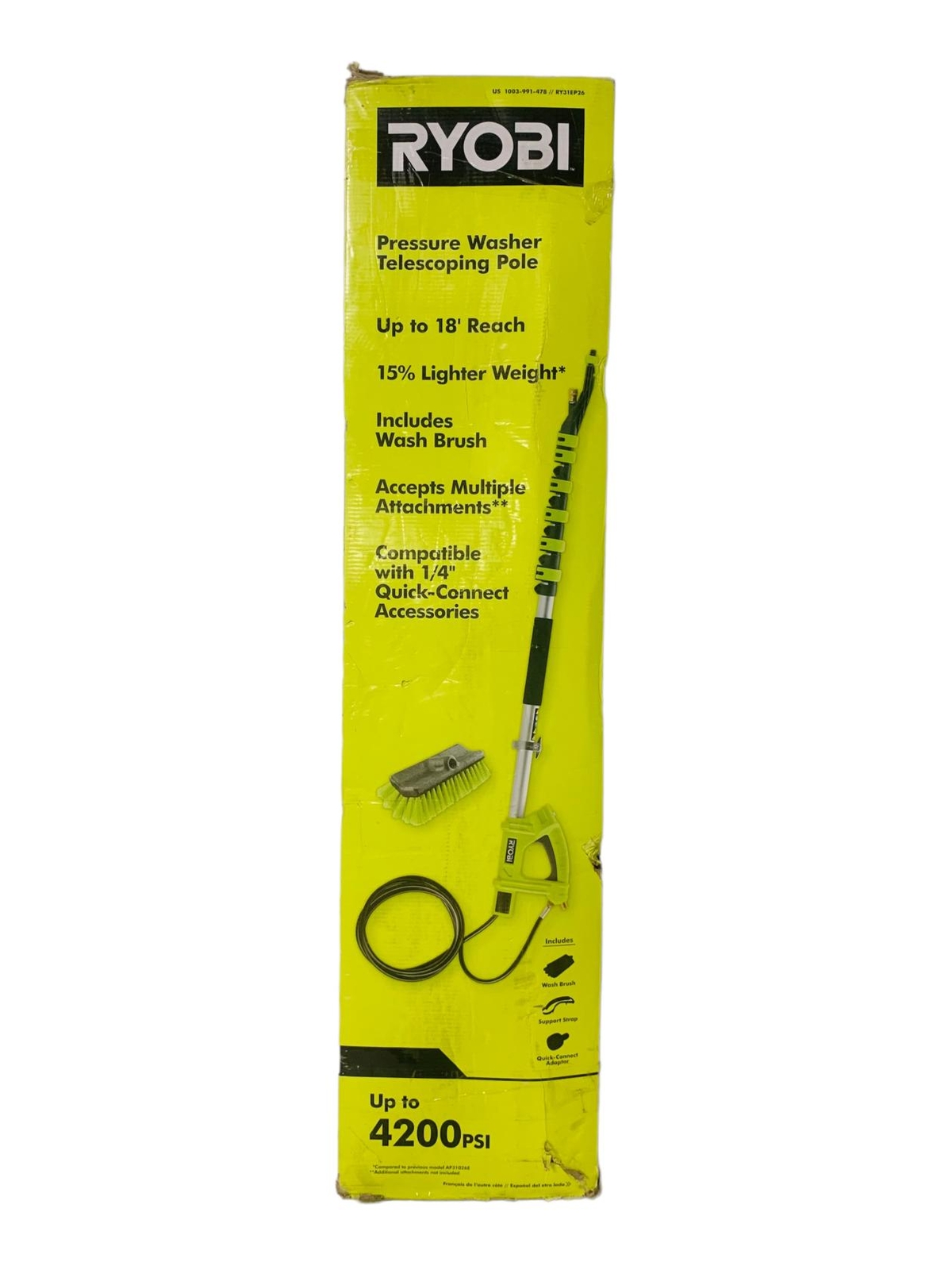 RYOBI 18 ft. Reach Pressure Washer Telescoping Pole RY31EP26