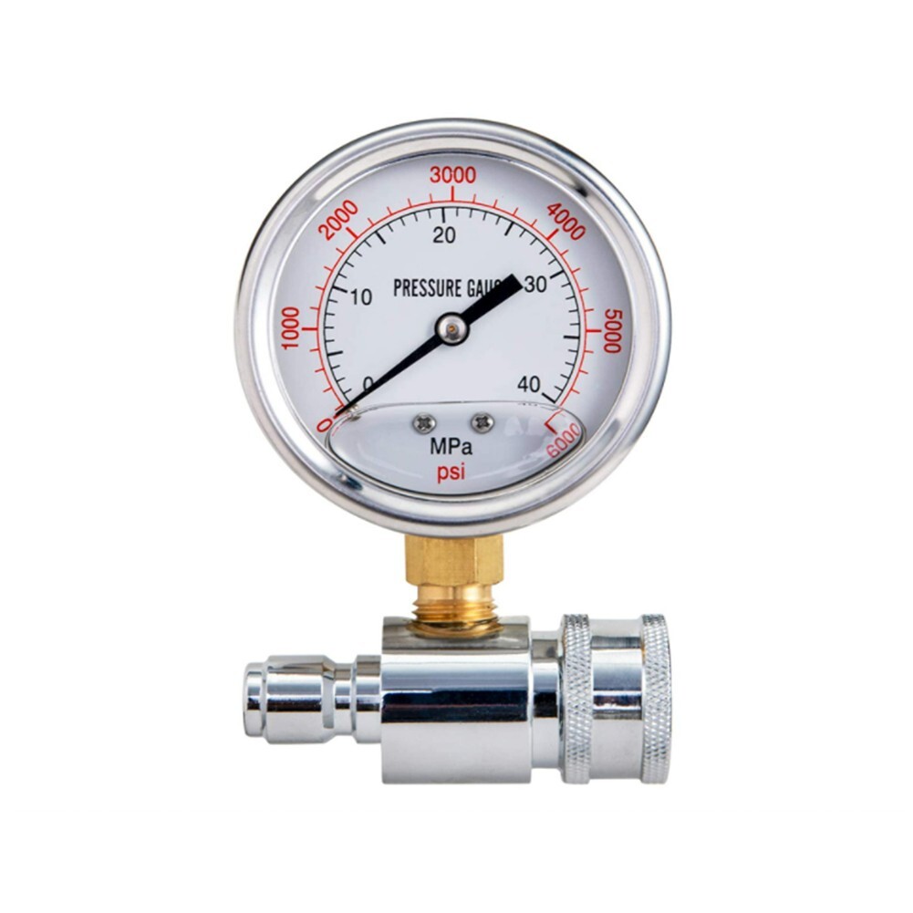 6000 PSI*/Car Pressure Washer Gauge With 3/8 Inch-Quick Connect Socket-And