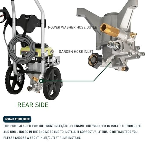 Hourleey Vertical Pressure Washer Pump 3400 PSI 2.5 GPM Replacement