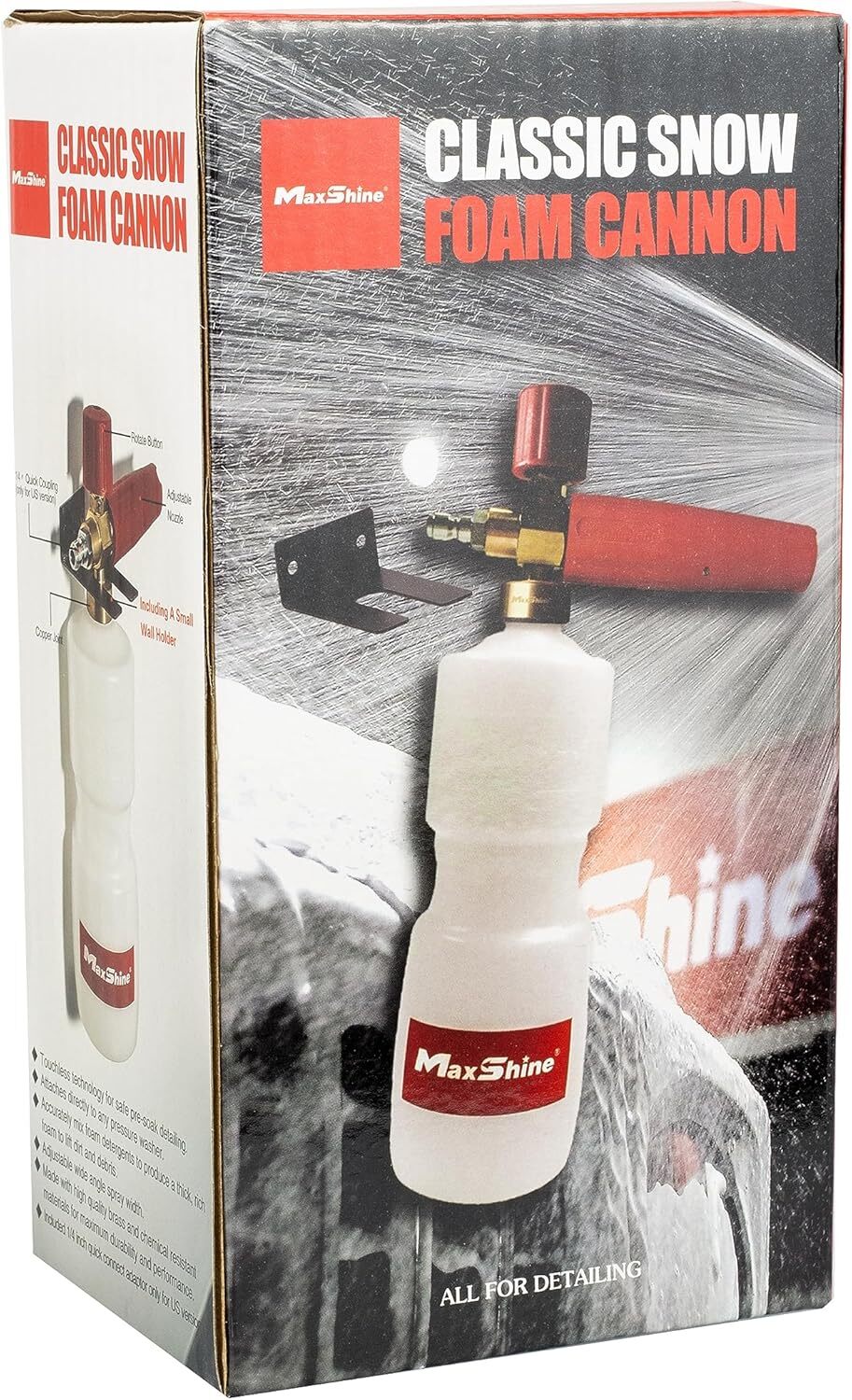 Maxshine 25Cm Adjustable Foam Cannon With Quick Disconnect For Pressure Washers