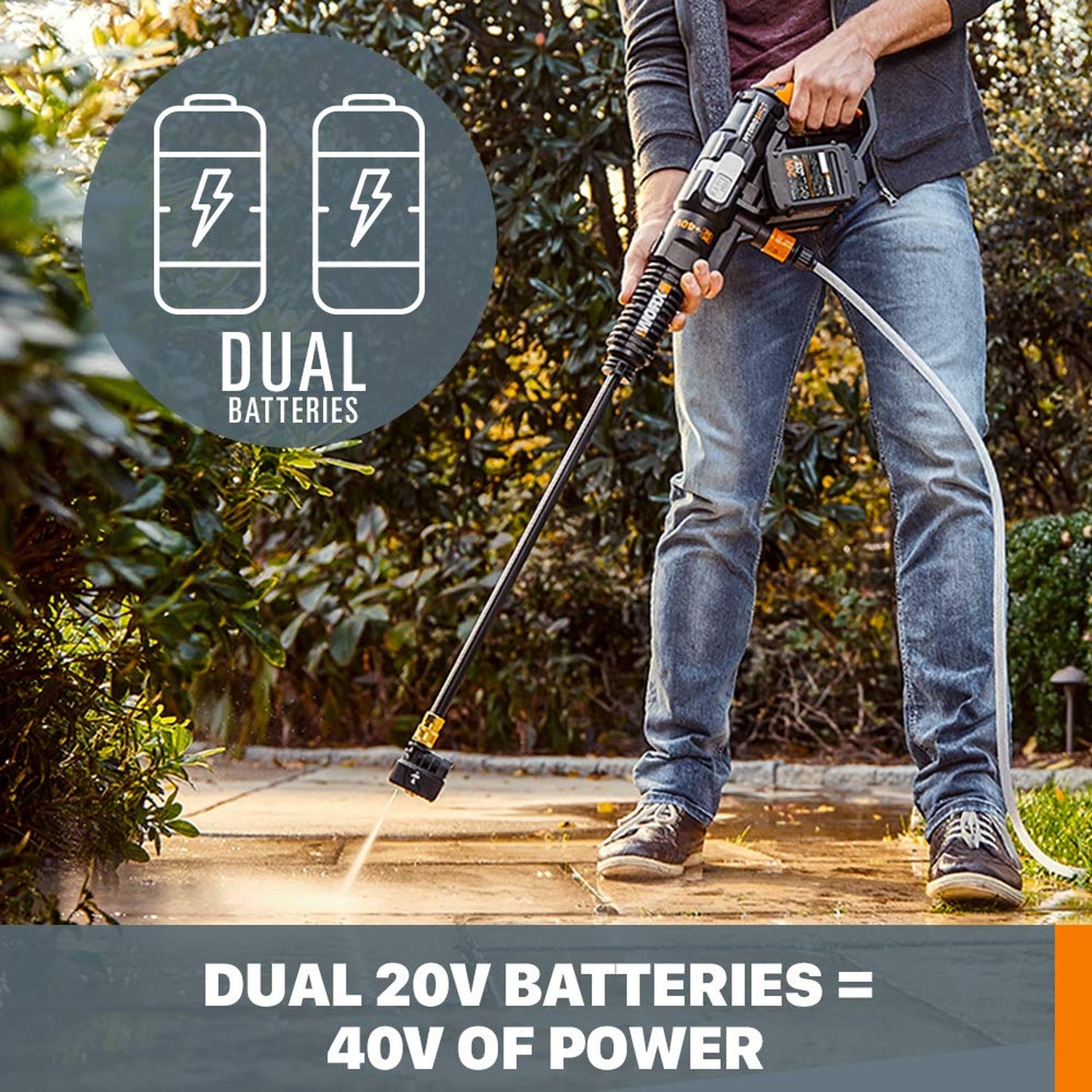 WG644 WORX 40V Power Share Hydroshot Portable Power Cleaner