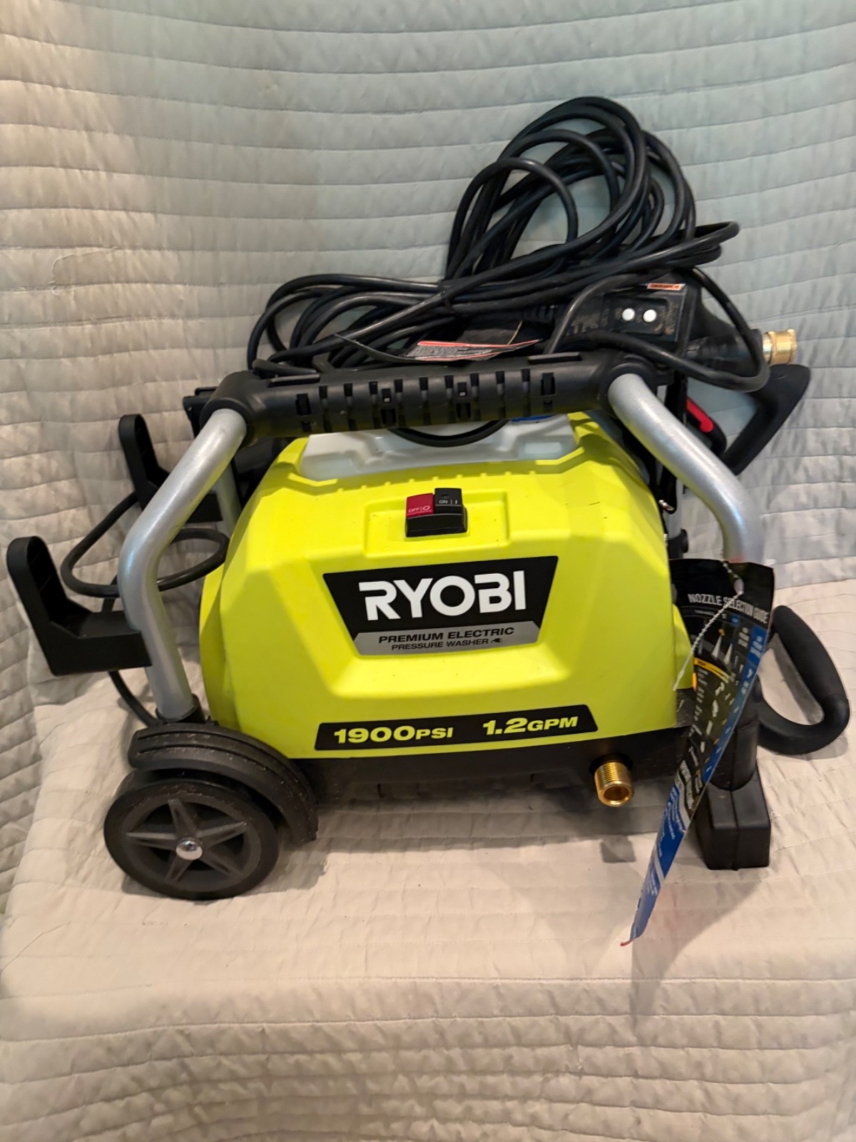RYOBI RY1419MT 1900 PSI 1.2 GPM Electric Pressure Washer Tested Working