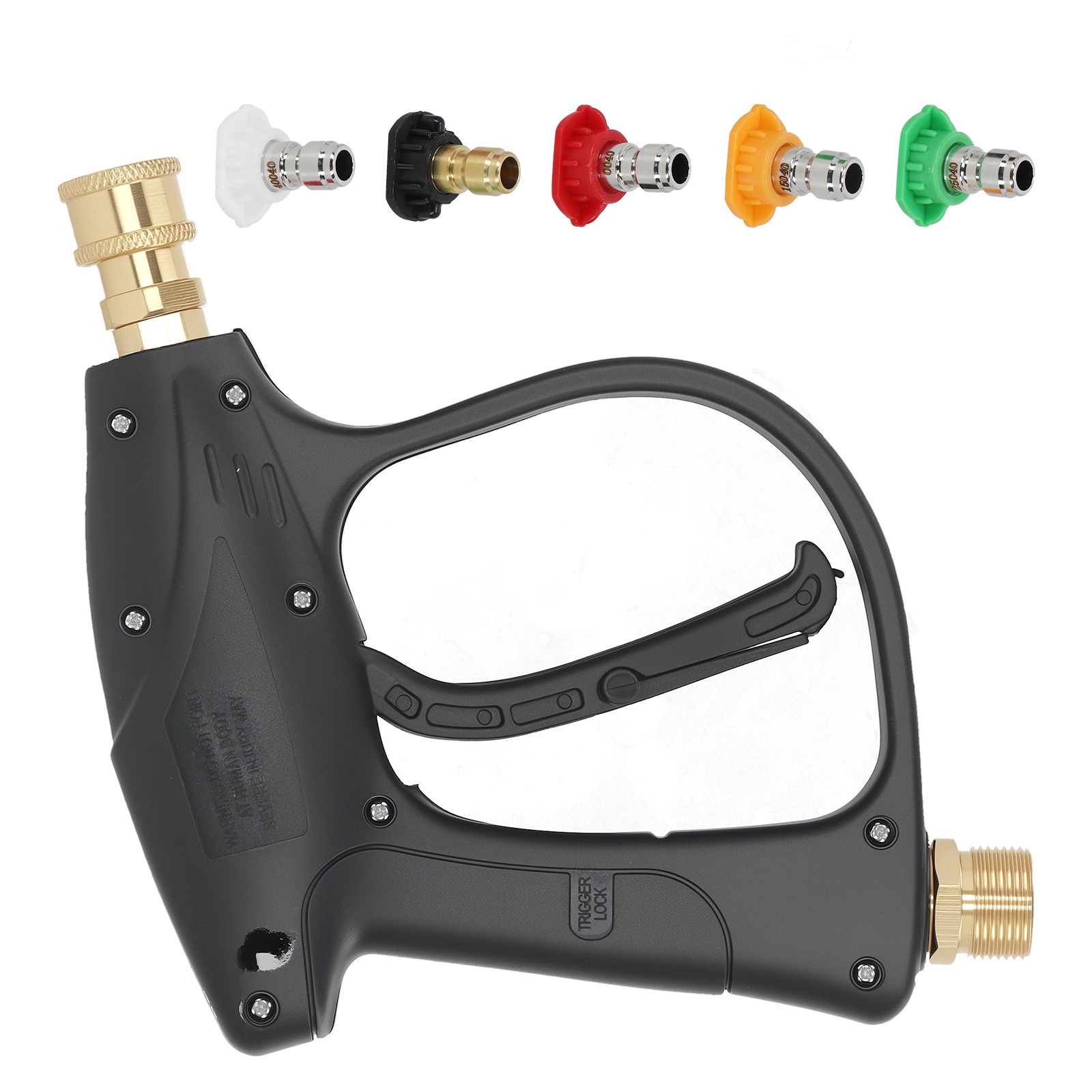 4000 PSI Pressure Washer Gun 1/4″ with 5 Nozzles Car Wash Foam Spray Short Wand