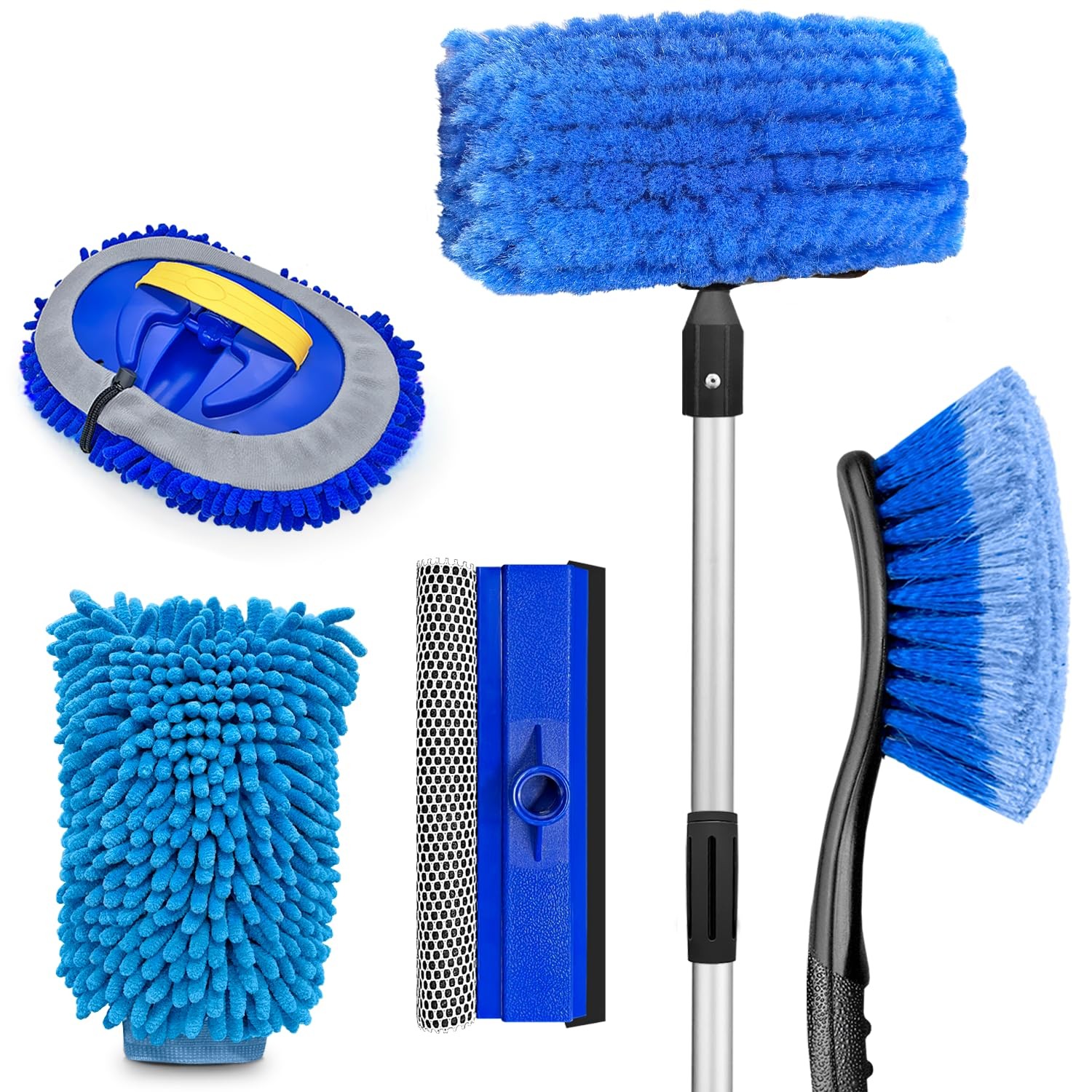 ARTIPOLY 65” Five-Sided Car Wash Brush with Long Handle, Scratch-Free 65″