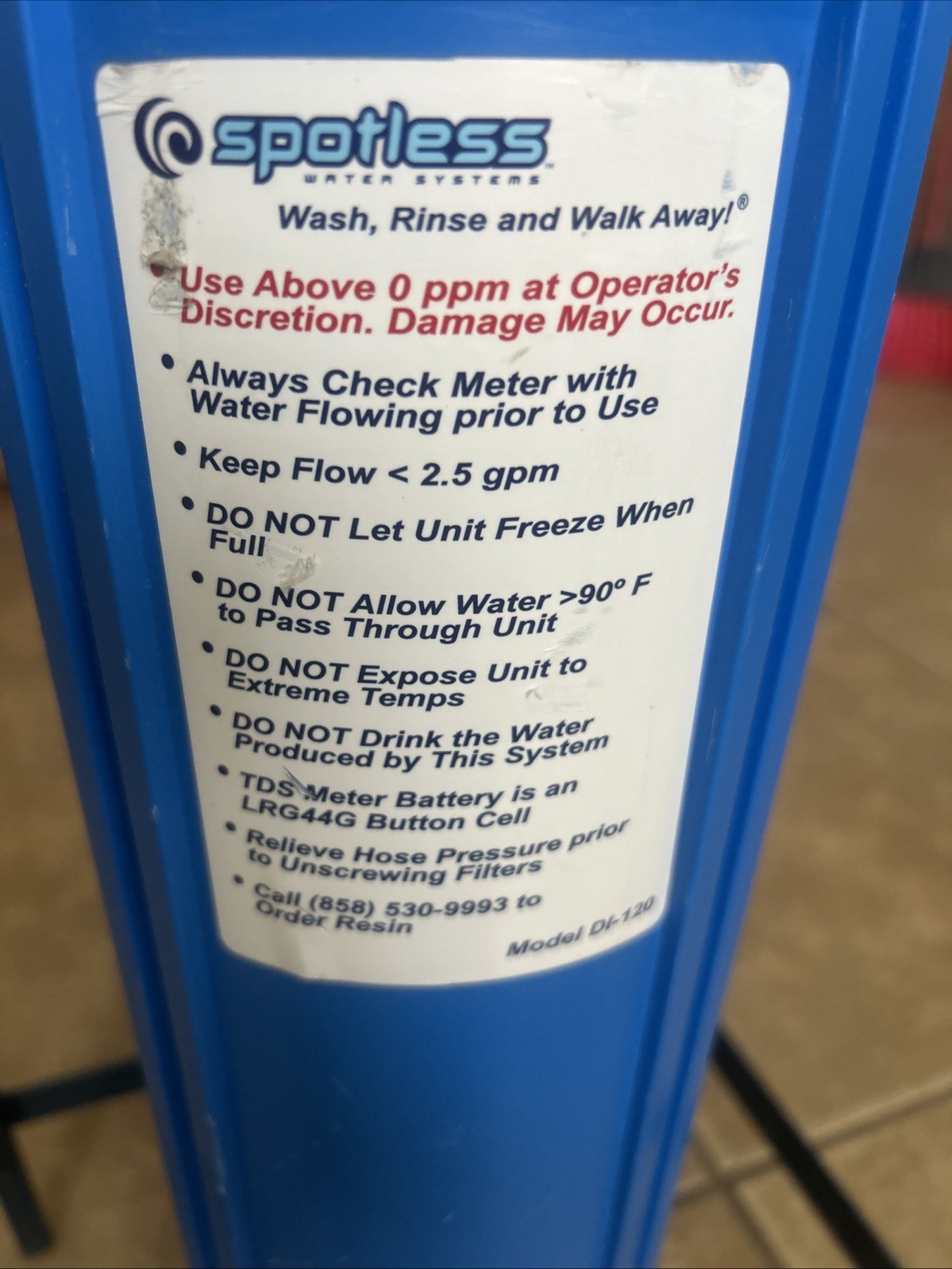 DI-120 Simplest RV & Car Wash System, Spotless Rinse Works for All Vehicles, Mot