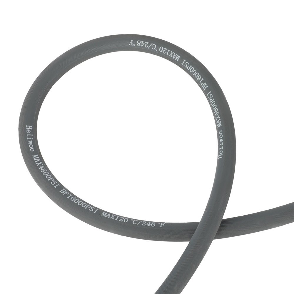 Pressure Washer Hose Gray Non-Marking With Couplers 100ft 4000psi 3/8″