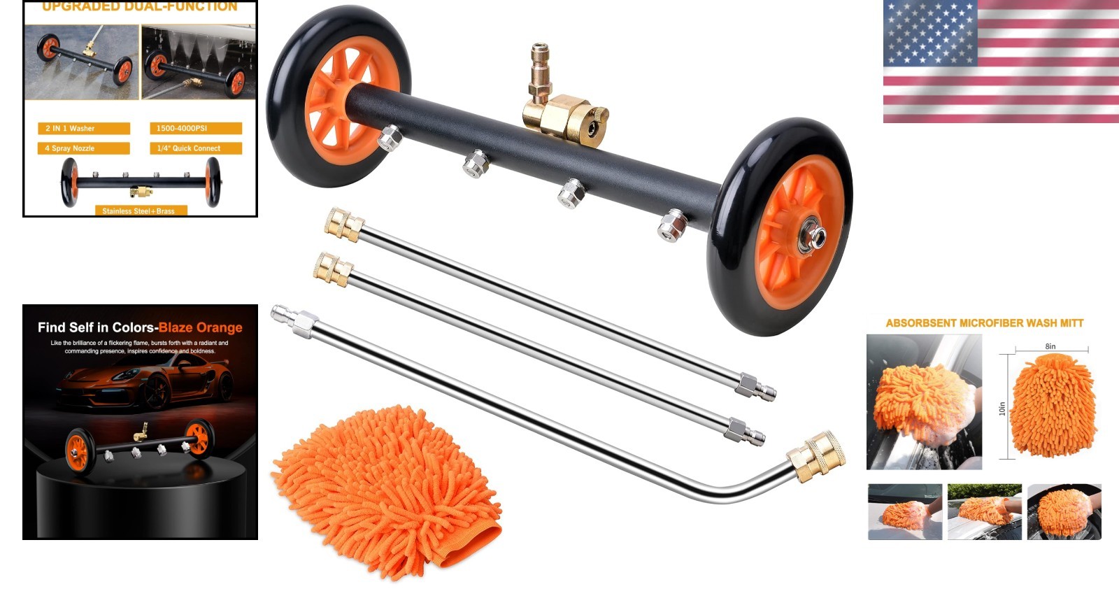 Cleaning Made Simple: 2-in-1 High-Pressure Undercarriage Washer with Accessories