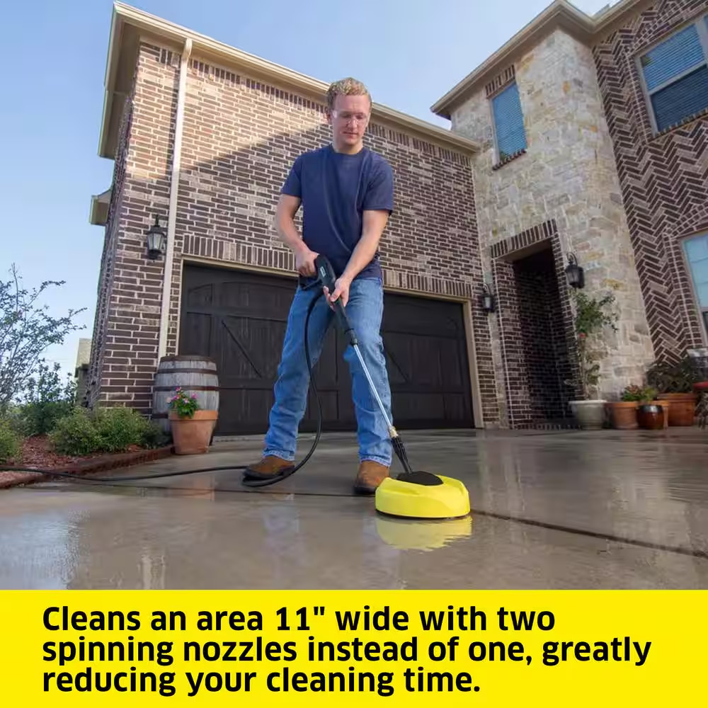 Universal 11 In. Surface Cleaner Attachment for Electric Power Pressure Washers