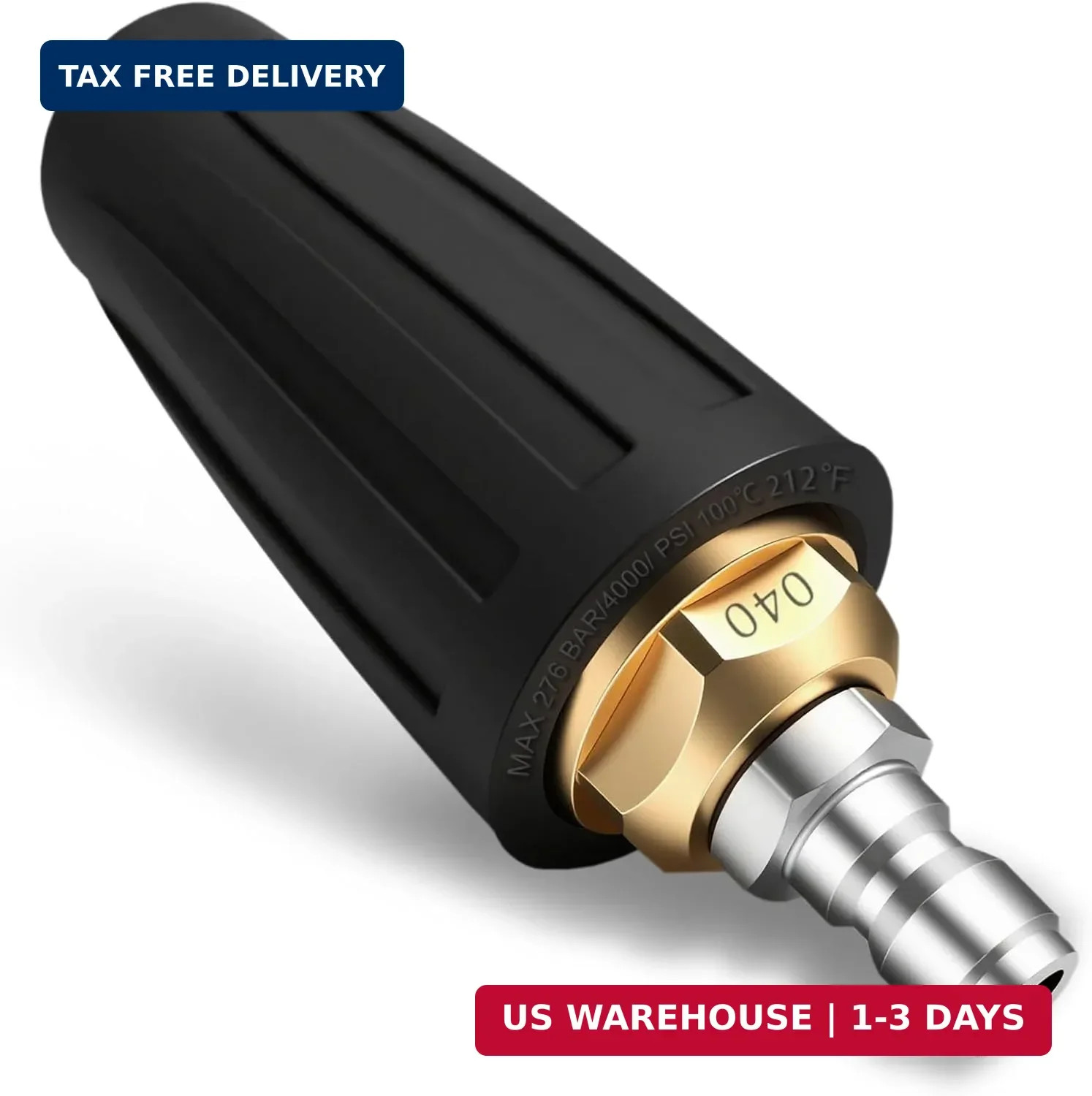 Turbo Nozzle Pressure Washer Tips, Max 4000 PSI, Upgrade 360° Rotating Turbo Spr