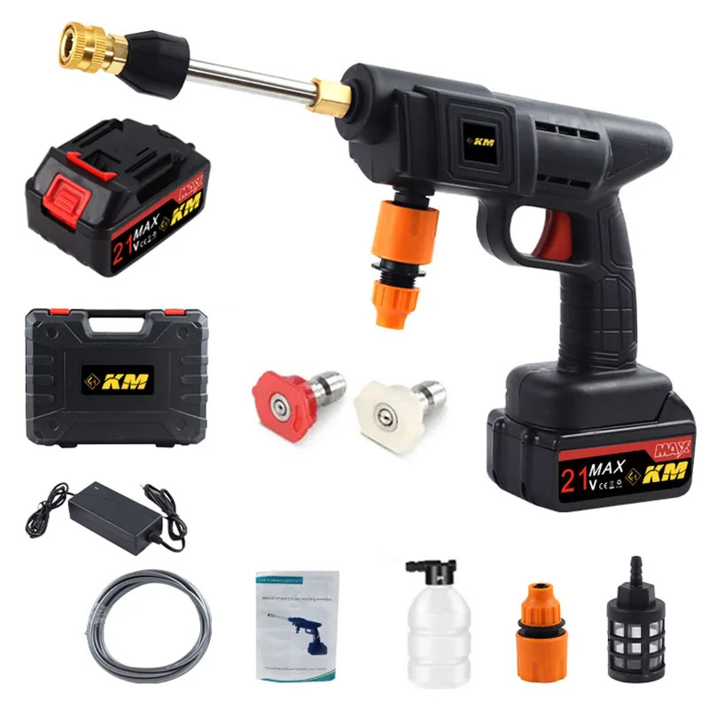 JH Portable High Pressure Electric Car Washer Gun Rechargeable Battery Powered C