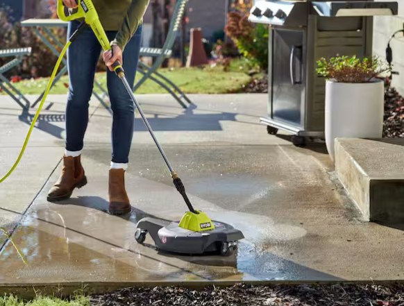 RYOBI 12 in. 3100 PSI Electric Pressure Washer Surface Cleaner with Caster