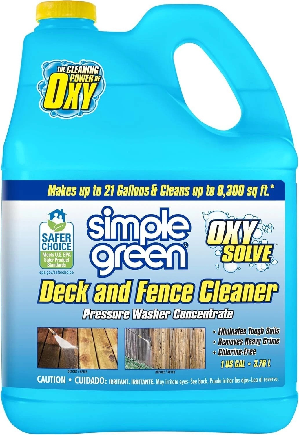 Oxy Solve Deck & Fence Cleaner – Eco-Friendly Pressure Washer Solution 128 Fl Oz